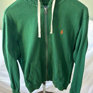 Ralph Lauren Men's Green Zip Up Jacket - Size M